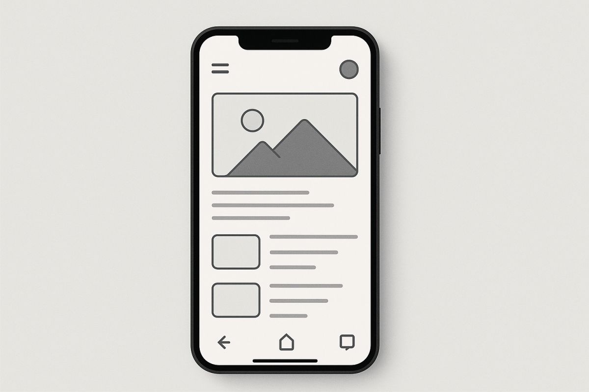 smartphone displaying a seamless PWA interface